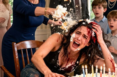 At My Birthday, My Sister Smashed The Cake Into My Face, Laughing As I Fell Backward With B.l.o.o.d… At my birthday, my sister smashed the cake into my face, laughing as I fell backward, b.l.o.o.d mixing with frosting.