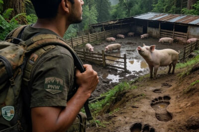 He rented a mountain to raise 30 pigs and abandoned it for five years… but when he returned, what he found there left him completely paralyzed.