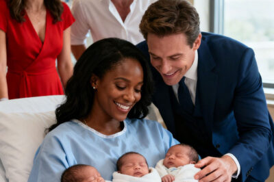 “The husband storms into the hospital in a rage… but is stunned to see his ex-wife giving birth to triplets by a man he never imagined.”
