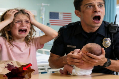 A little girl walked into a police station with a bag in her hands and whispered: “He’s not moving anymore.” Moments later, an officer looked inside… and called for help through tears…