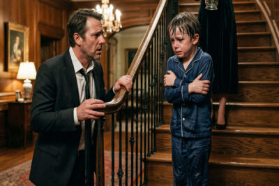 The Night I Found My Son Shivering on the Back Stairs in Soaked Pajamas, My New Wife Smiled With the Empty Pitcher in Her Hand and Said, “He Needs to Learn Who His Real Mother Is” — So Why Was a Child’s Hidden Note Begging Me for Help Tucked Behind the Vent?