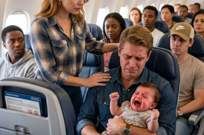 The single father’s baby wouldn’t stop crying on the plane, until a single mother did the unthinkable….
