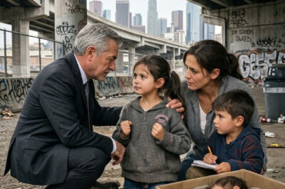 The millionaire followed the employee and saw her under a bridge with her children… the eldest revealed everything.