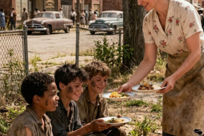 PART 2 : A woman fed homeless triplets; years later, three Rolls-Royces pulled up to her food stall.