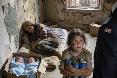 An 8-year-old girl was kneeling on the floor begging for baby formula… and while the whole store laughed at her, a man silently paid; then he followed her home and saw something he’ll never forget